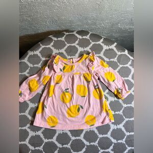 Carter's Pink and Yellow Long Sleeve Tee with Banana Print